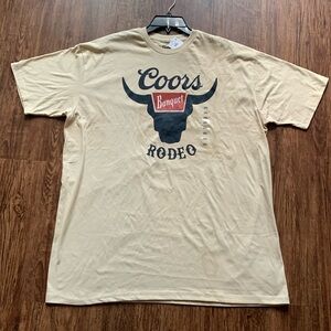 Coors Brewing Rodeo Graphic T-Shirt Beige Men’s 2XL NWT